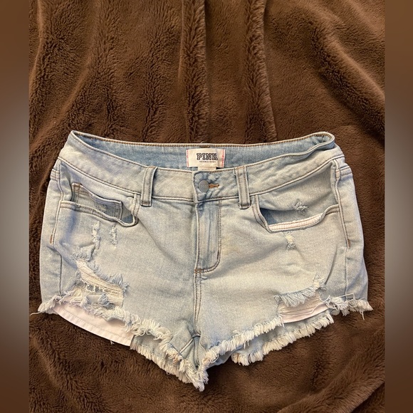PINK (victorias secret) Jean shorts - Picture 1 of 3